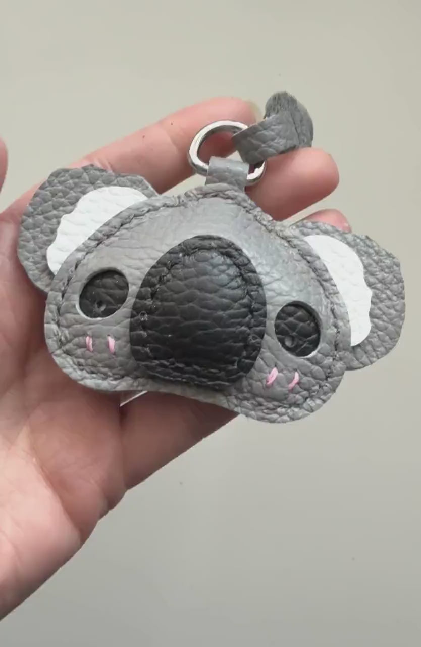 Koala Bear Handmade Genuine Leather Bag Charm