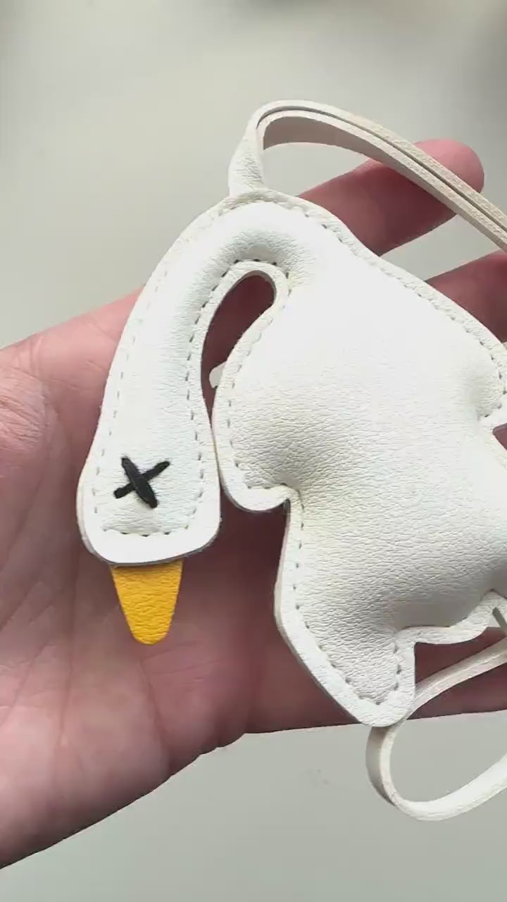 Roast Duck Handmade Vegan Leather Bag Charm