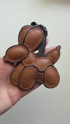 Brown Balloon Dogs Genuine Leather Handmade Charm